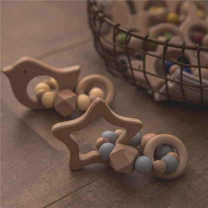 Silicone and Wood Teether