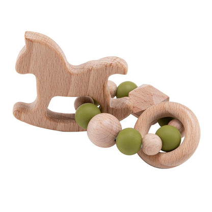Silicone and Wood Teether