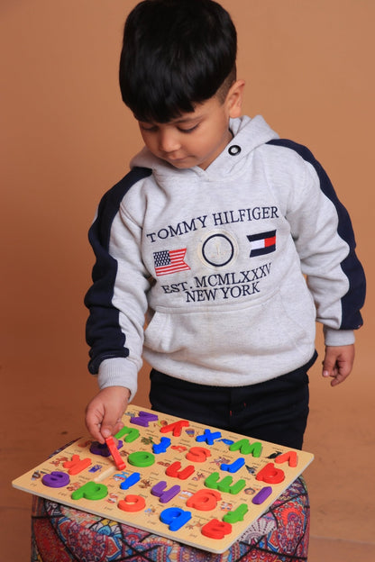 Small abcde Board – 3D Small Alphabet Board with picture print