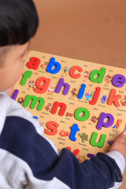 Small abcde Board – 3D Small Alphabet Board with picture print