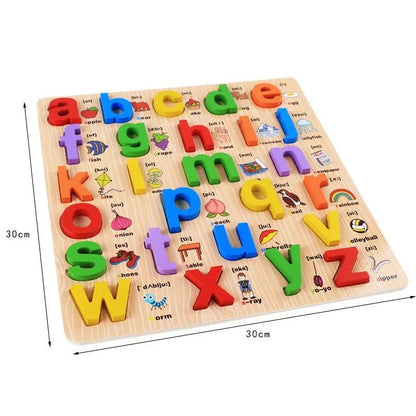 Small abcde Board – 3D Small Alphabet Board with picture print