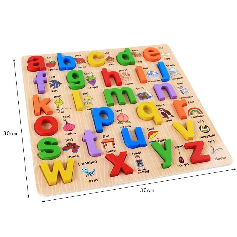 Small abcde Board – 3D Small Alphabet Board with picture print