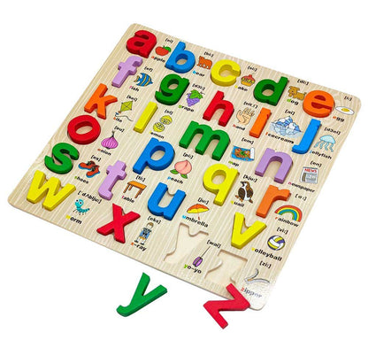 Small abcde Board – 3D Small Alphabet Board with picture print