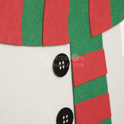 Fidtoy Christmas Snowman Wall Activity Toy for Toddlers – Felt Holiday Decoration Play Set