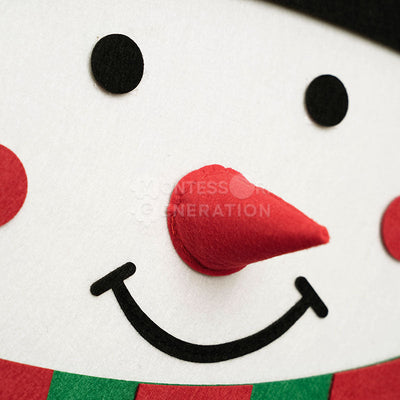 Fidtoy Christmas Snowman Wall Activity Toy for Toddlers – Felt Holiday Decoration Play Set