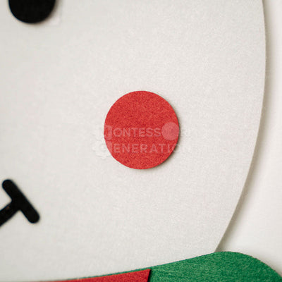 Fidtoy Christmas Snowman Wall Activity Toy for Toddlers – Felt Holiday Decoration Play Set
