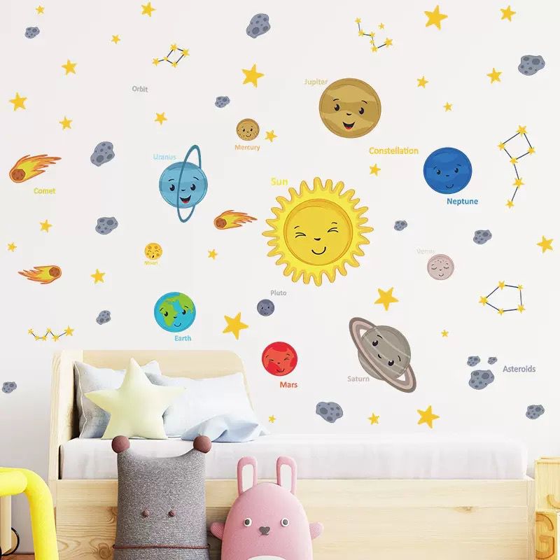 Solar System Wall Sticker for Classroom and Montessori Learning