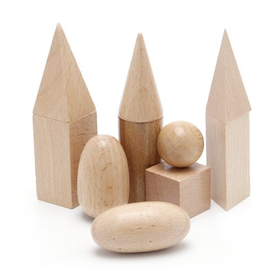 Fidtoy Geometric Wooden Solids Montessori Material