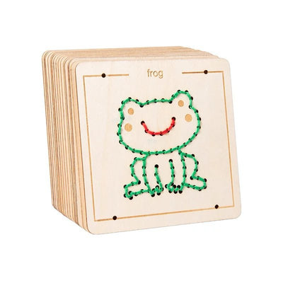 Wooden Embroidery Board Set - Sewing Practice for Fine Motor Development
