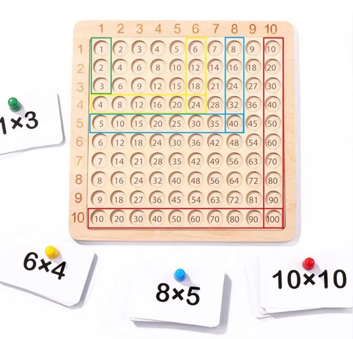 Wooden Multiplication Tables Board
