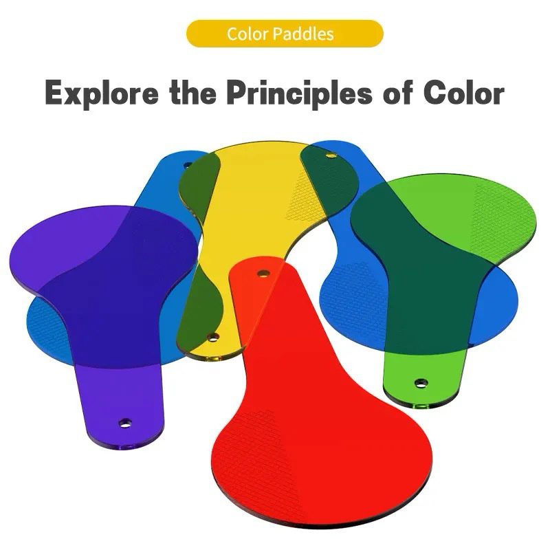 Sensory Color Mixing Paddles - Transparent Color Exploration and Light Play for Kids