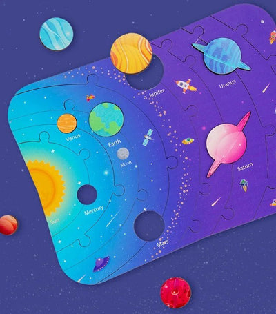 Puzle educativo STEM del sistema solar – Aprende el orden de los planetas y la conciencia espacial a través del juego