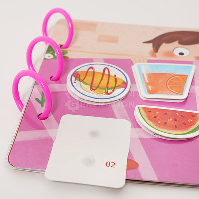 Libro de actividades con pegatinas Montessori