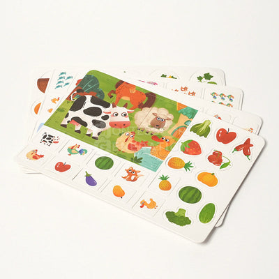 Libro de actividades con pegatinas Montessori