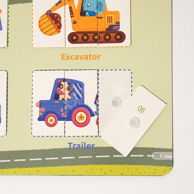 Libro de actividades con pegatinas Montessori