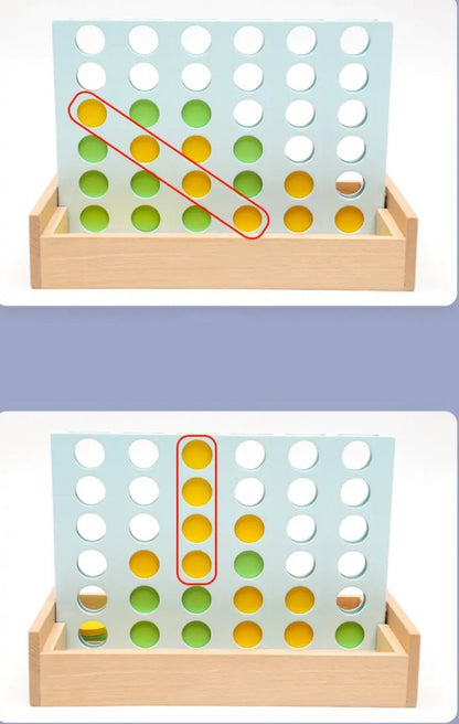 Wooden Connect 4 Game – Classic 2-Player Strategy Game for Kids and Adults | No Screen Time
