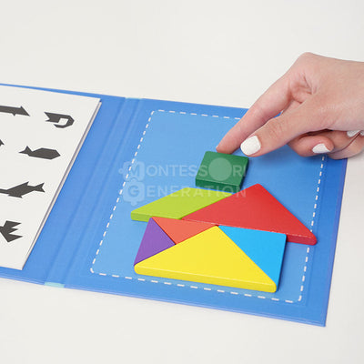 Libro de tangram magnético Montessori