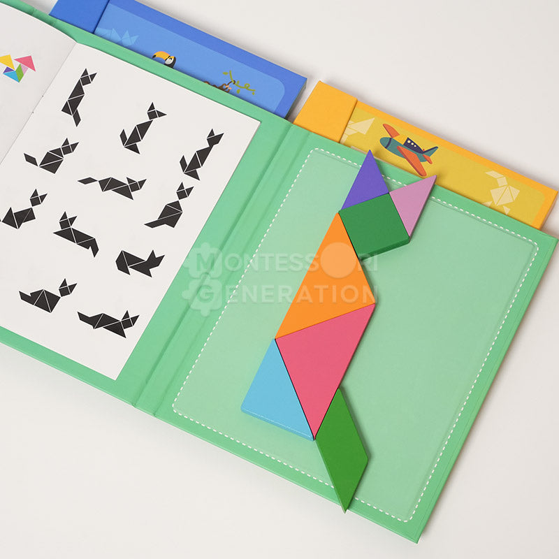 Libro de tangram magnético Montessori