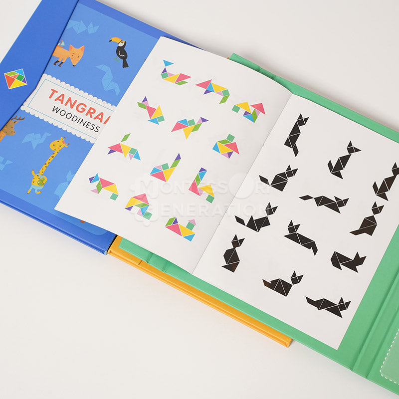Libro de tangram magnético Montessori