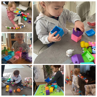 Juego de animales de granja Montessori Fidtoy para el aprendizaje de niños pequeños (20 piezas)