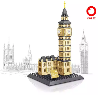 The Elizabeth Tower Construction Building Blocks Model - 910 Pieces