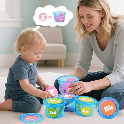 Juego de aprendizaje del abecedario - Juguete educativo Montessori para niños pequeños