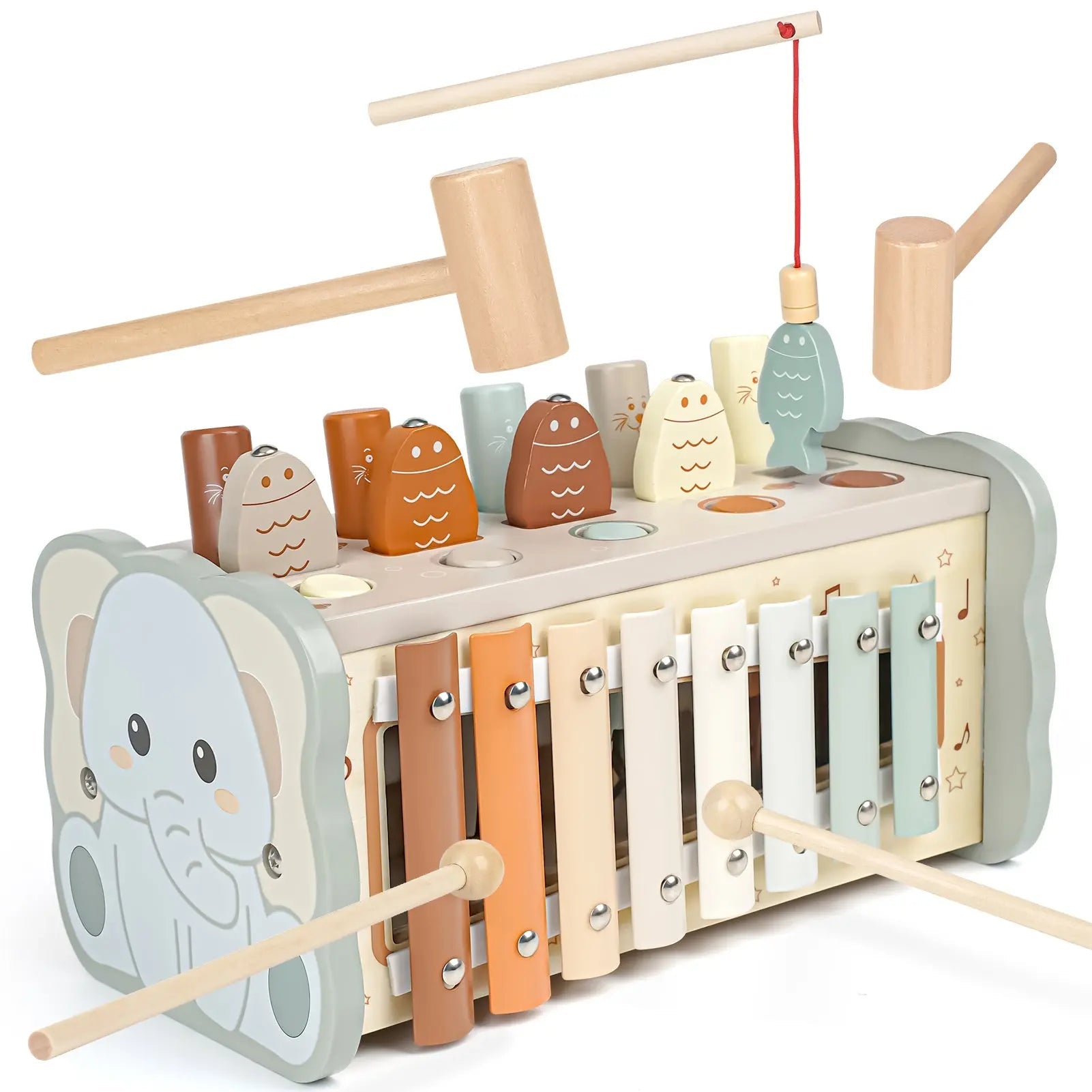 Fidtoy Sensory Music Toy Set for Toddlers - Montessori Educational Wooden Toy