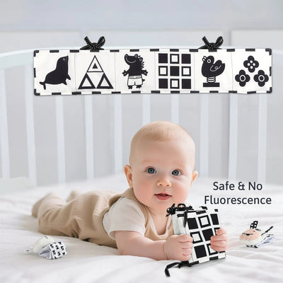 Juguetes sensoriales en blanco y negro para recién nacidos de 0 a 6 meses - Set de desarrollo temprano