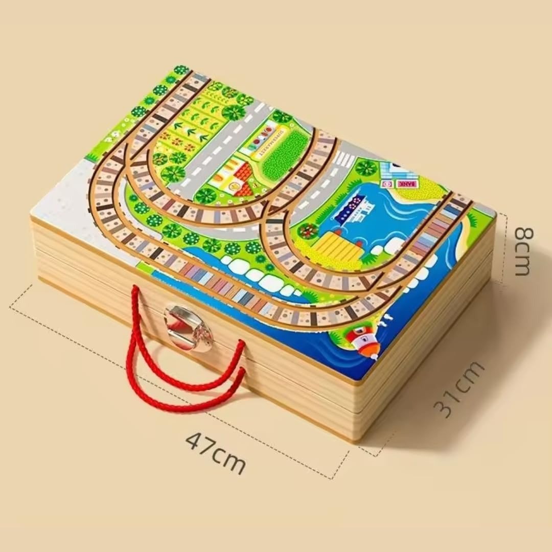 Train Set Building Blocks Box