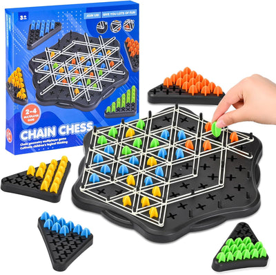 Chain Triangle Chess Family Game - 2 to 4 Players