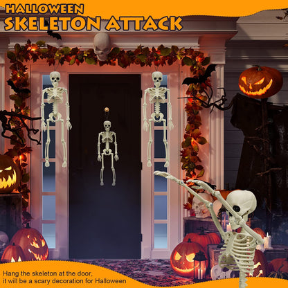 2 Pcs Halloween Hanging Skeleton Decoration