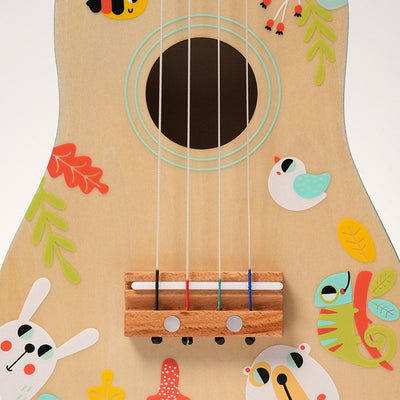 Fidtoy Wooden Ukulele for Kids – Beginner Musical Instrument Toy Age 3+