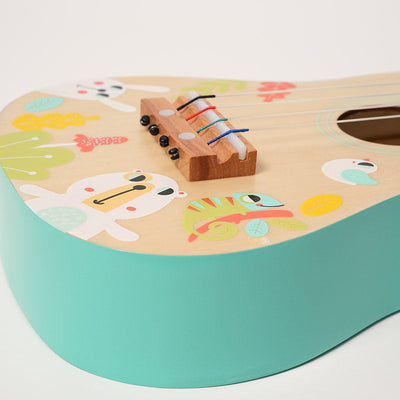 Fidtoy Wooden Ukulele for Kids – Beginner Musical Instrument Toy Age 3+