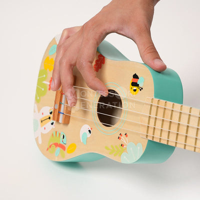 Fidtoy Wooden Ukulele for Kids – Beginner Musical Instrument Toy Age 3+