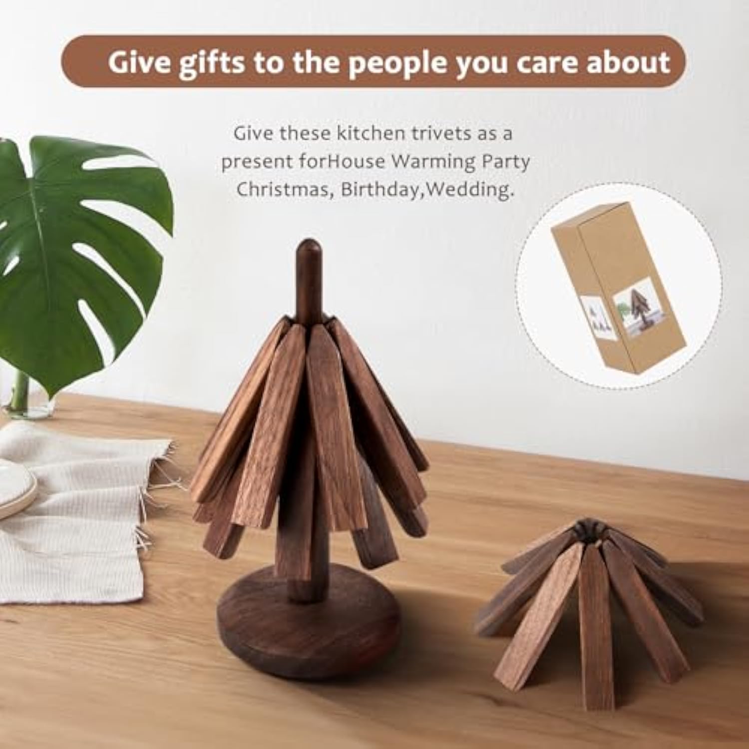 Juego de Posavasos de Aislamiento con Forma de Árbol de Pino