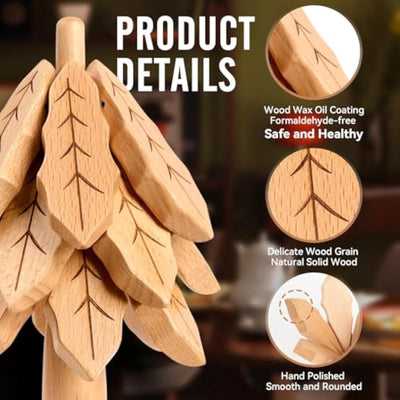 Juego de Posavasos de Aislamiento con Forma de Árbol de Pino