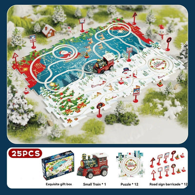 DIY Xmas Train Track™ - Construisez votre propre pays des merveilles de Noël - Puzzle de train de Noël
