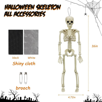 Fidtoy Decoraciones Esqueletos Articulados de Halloween, Set de 2