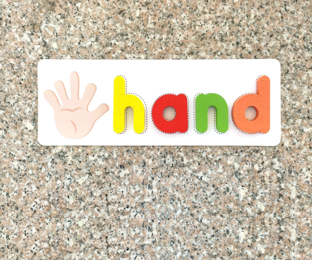 Wooden Alphabet Letters Word Spelling Game