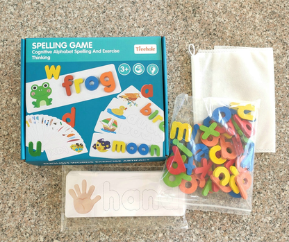 Wooden Alphabet Letters Word Spelling Game