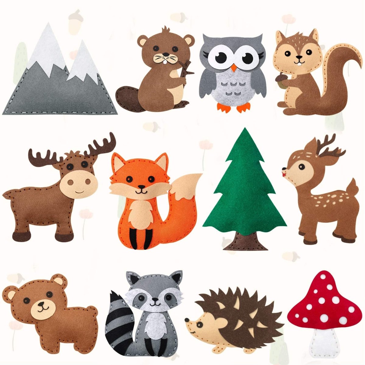 Wood Animals Sewing Craft Kit for Kids