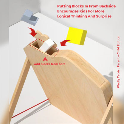 Wooden 3 in 1 Tetris - Parent Child Edition Multifunctional Building Blocks
