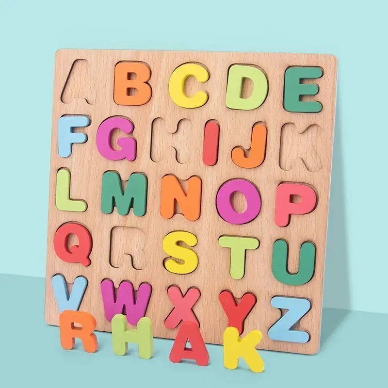 Wooden 3D Alphabets, Numbers & Maths Board - 3 in 1 Combo