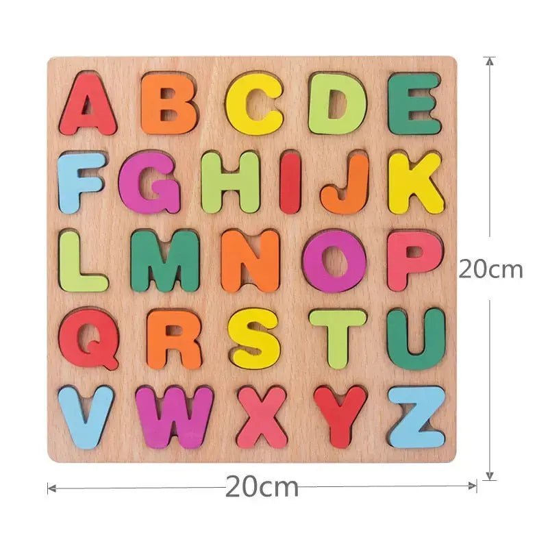 Wooden 3D Alphabets, Numbers & Maths Board - 3 in 1 Combo