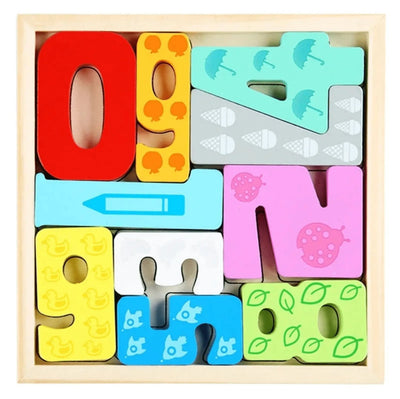 Wooden 3D Cognitive Puzzle Board, Pet Animal, Forest Animal, Dinosaur and Fruits & VegetablesPuzzle Sorting & Stacking Toys