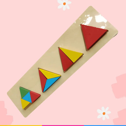 Wooden 3d fraction shapes puzzle board - Choose 1 board