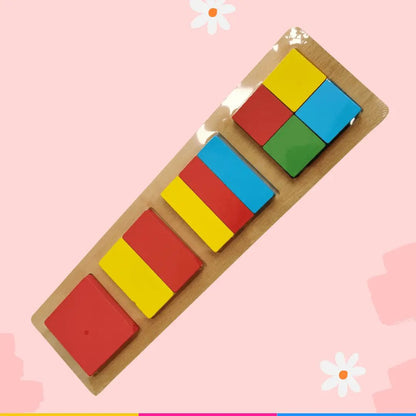 Wooden 3d fraction shapes puzzle board - Choose 1 board