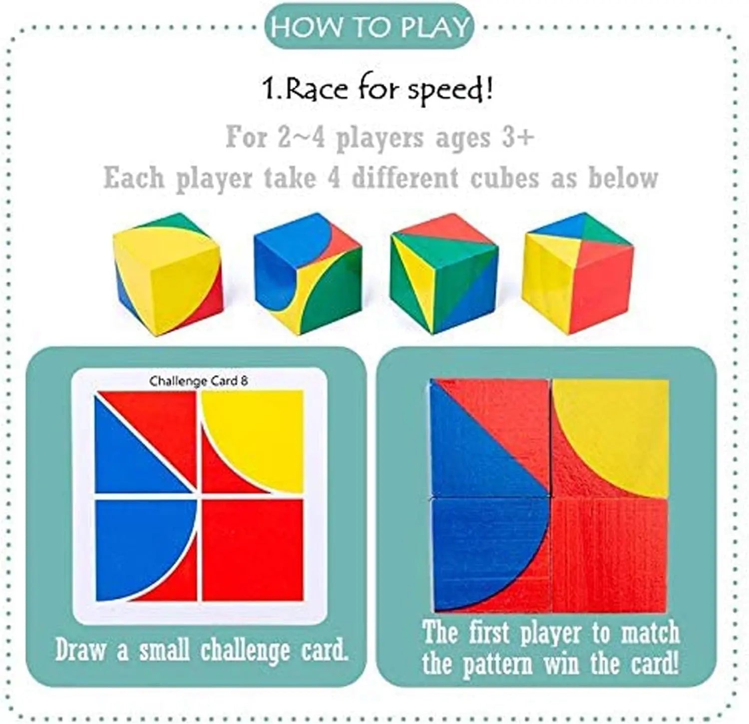 Wooden 3D Puzzle Pixy Cubes Block Game