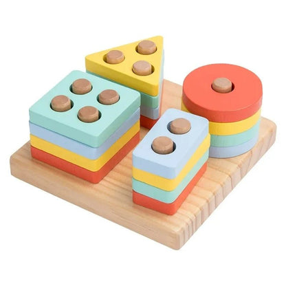 Wooden 4 in 1 Shape Sorter Premium