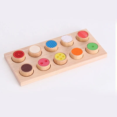 Wooden Montessori Tactile Touch and Match - Sensorial Material for Texture Exploration